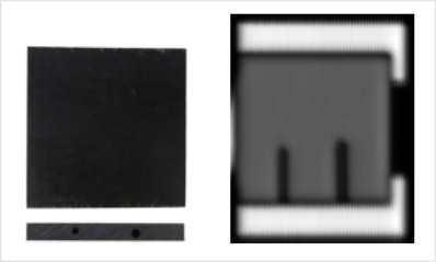 黒色樹脂内の穴
