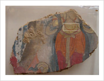 モンゴルの大召寺壁画のテラヘルツ画像。反射率の違いは材料の違いを反映している。 